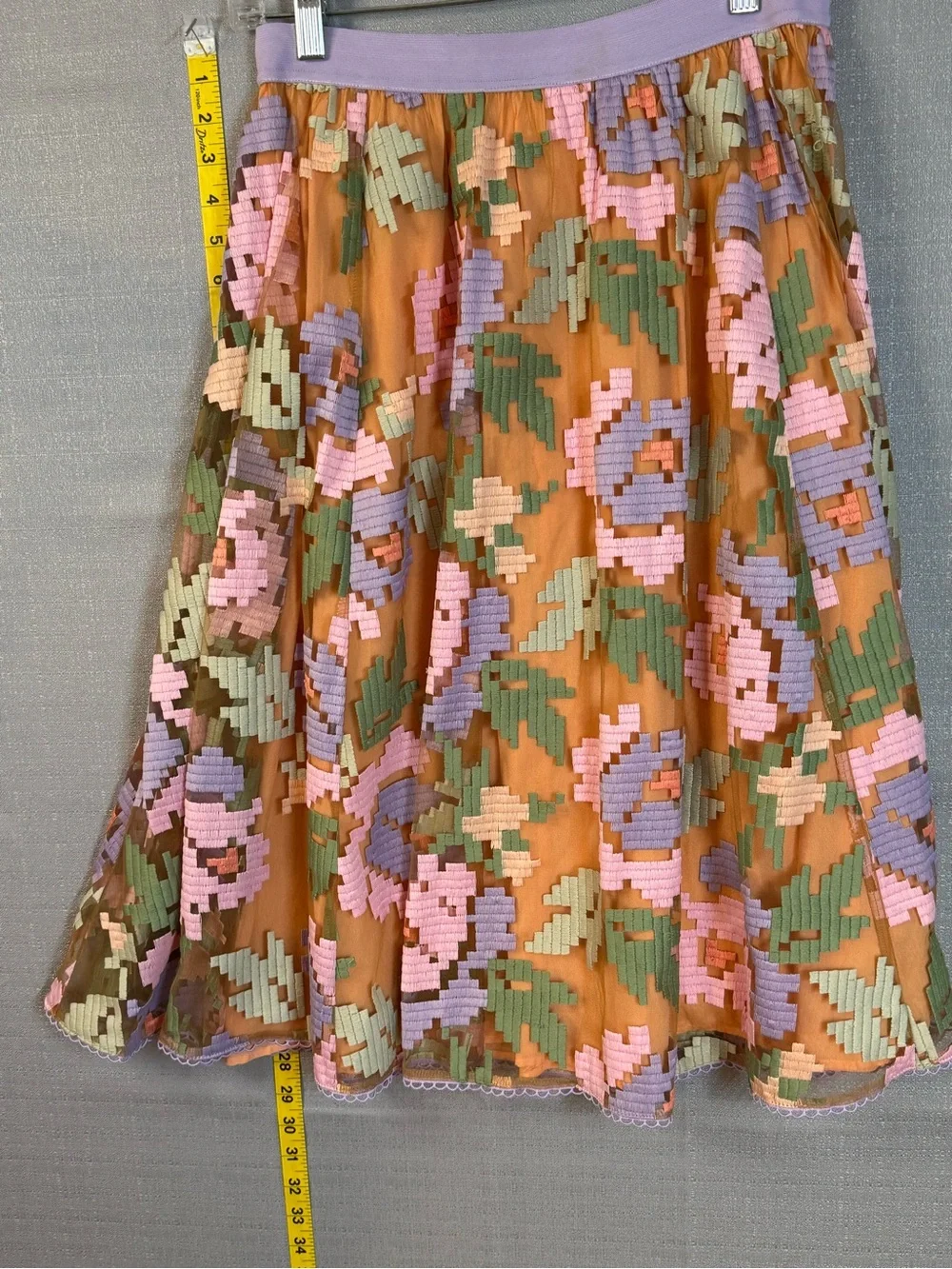 Maeve Pink & Orange Floral Circle Skirt
